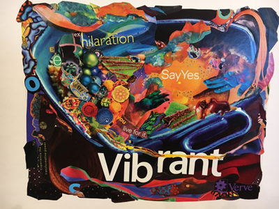 Vibrant Original Collage by Deco